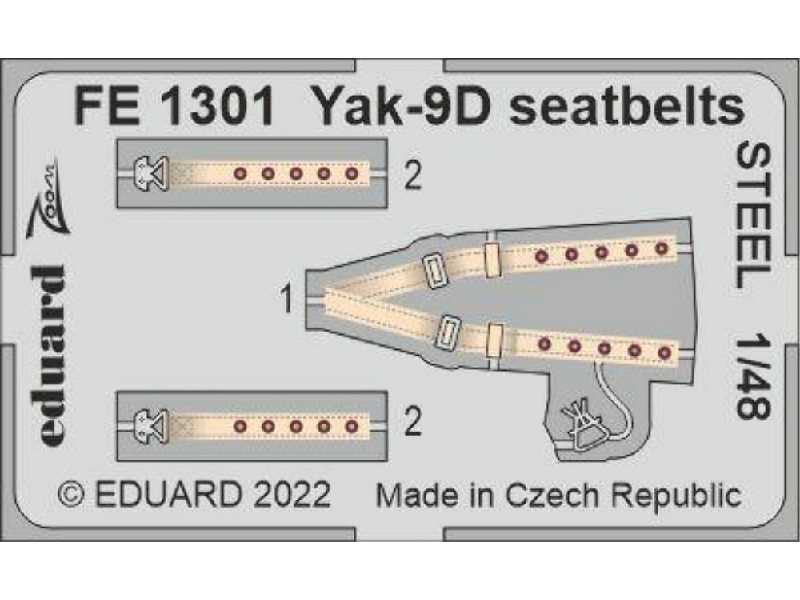 Yak-9D seatbelts STEEL 1/48 - ZVEZDA - zdjęcie 1