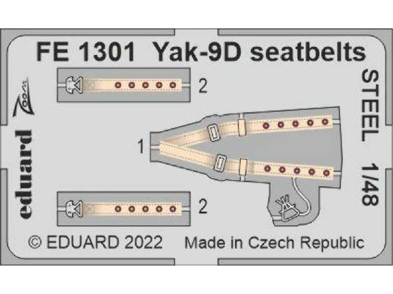 Yak-9D seatbelts STEEL 1/48 - ZVEZDA - zdjęcie 1 Yak-9D seatbelts STEEL 1/48 - ZVEZDA - zdjęcie 1