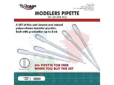 Modelers Pipette (Set Of 5 Pcs. / Each 2ml) + 1 For Free - zdjęcie 1