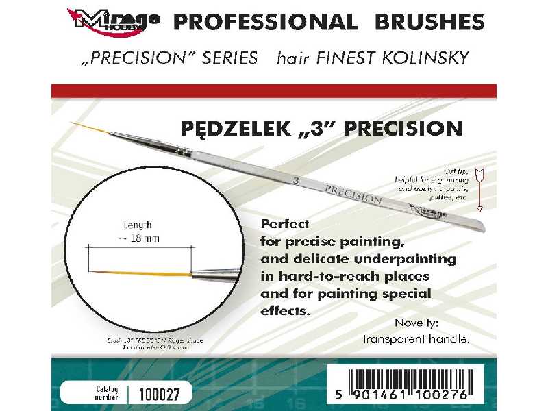 Brush 3 Precision Kolinsky - zdjęcie 1 Brush 3 Precision Kolinsky - zdjęcie 1