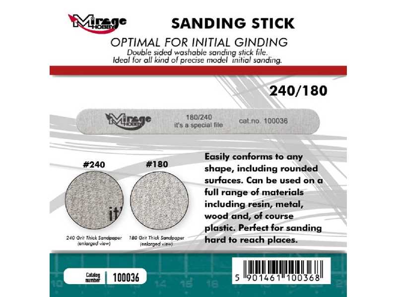 Sanding Stick 180/240 - zdjęcie 1 Sanding Stick 180/240 - zdjęcie 1