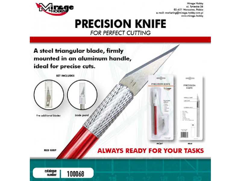 Precision Knife Red (5 Extra Blades) - zdjęcie 1