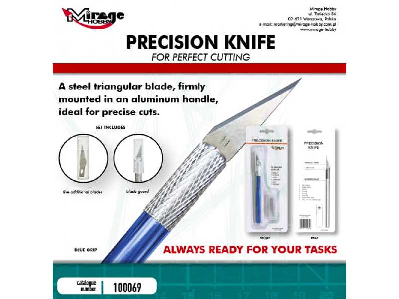 Precision Knife Blue (5 Extra Blades) - zdjęcie 1 Precision Knife Blue (5 Extra Blades) - zdjęcie 1