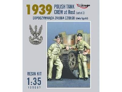 Odpoczywaj&#177;ca Za&#179;oga Czo&#179;gu (Tks/7tp - Dwie Figurki) (Rok 1939) (Resin Kit) - zdjęcie 1