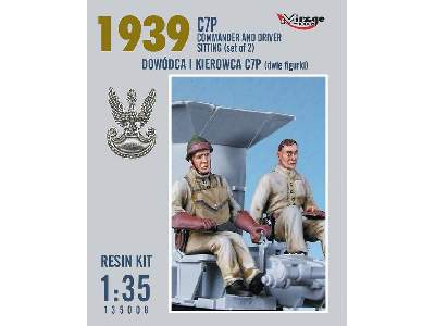 Dowódca I Kierowca C7p (2 Figurki) (Rok 1939) (Resin Kit) - zdjęcie 1