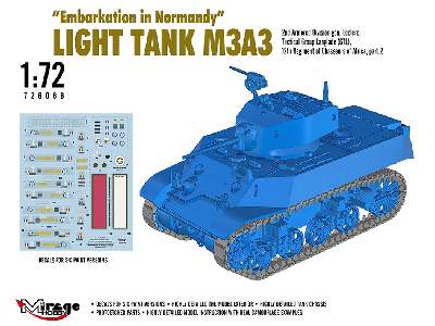 Le Débarquement De Normandie Light Tank M3a3. 2nd Adgen. Leclerc,gtl,12th Regiment Of Chasseurs Of Africa, Part 2 - zdjęcie 2