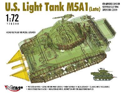 Us Light Tank M5a1 (Late) 4th Armoured Division, Normandy, July 1944 - zdjęcie 4