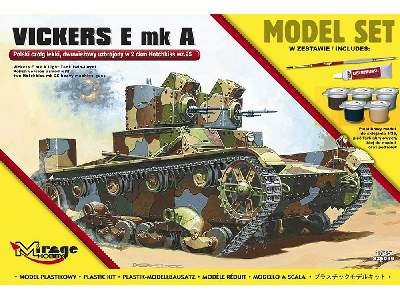 Vickers E Mk A Polski Czołg Lekki, Dwuwieżowy (Model Set) - zdjęcie 1