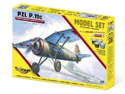 Pzl P.11c Polski Samolot My&#182;liwski Wwii - Model Set - zdjęcie 1