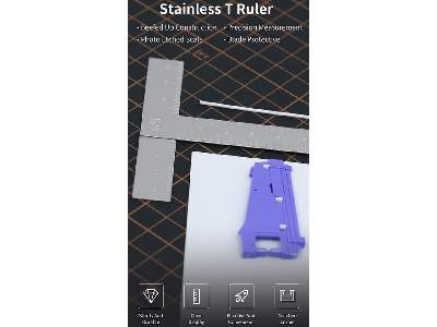 Sst-01 Stainless Steel T-ruler - zdjęcie 1