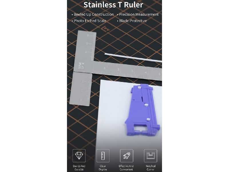 Sst-01 Stainless Steel T-ruler - zdjęcie 1