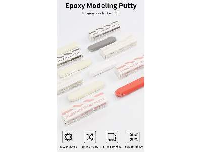 Mep-02 Modeling Epoxy Putty, Color White - zdjęcie 2