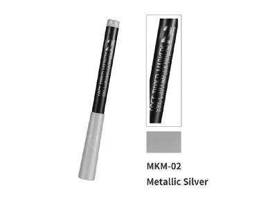 Mkm-02 Acrylic Metallic Silver Soft Tipped Marker - zdjęcie 1