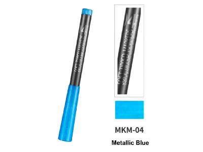 Mkm-04 Metallic Blue Soft Tipped Marker Pen - zdjęcie 1