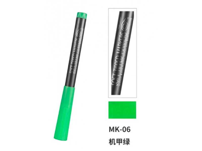 Mk-06 Mecha Green Soft Tipped Marker Pen - zdjęcie 1