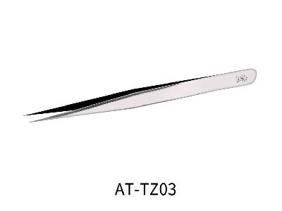 At-tz03 Stainless Steel Tweezers With Straight Tip - zdjęcie 1