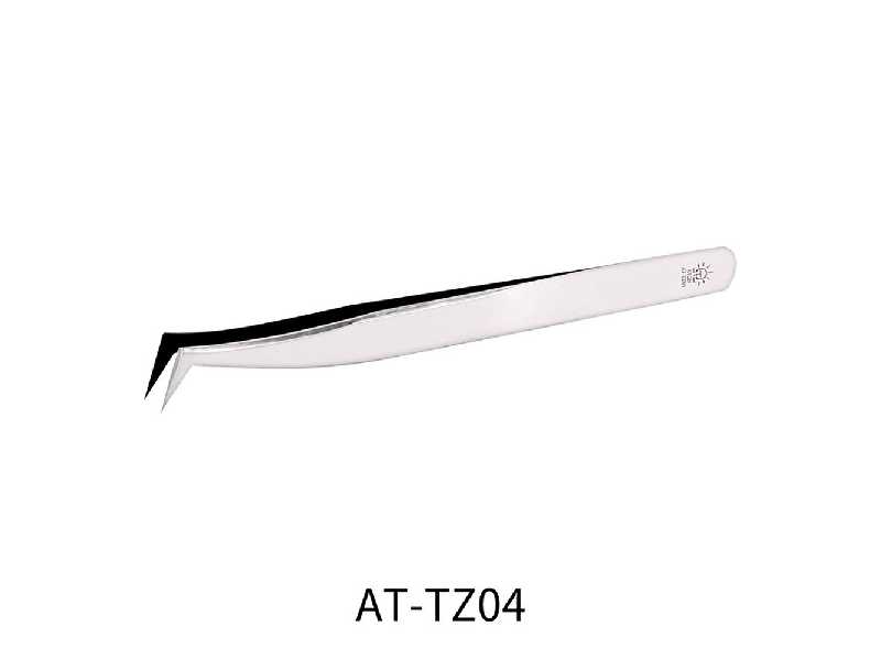 At-tz04 Stainless Steel Tweezers With 90° Angular Tip - zdjęcie 1
