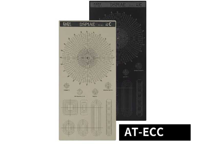 At-ecc Masking Tape Cutting Mat Type C, 110x233 Mm (Concentric Circles) - zdjęcie 1