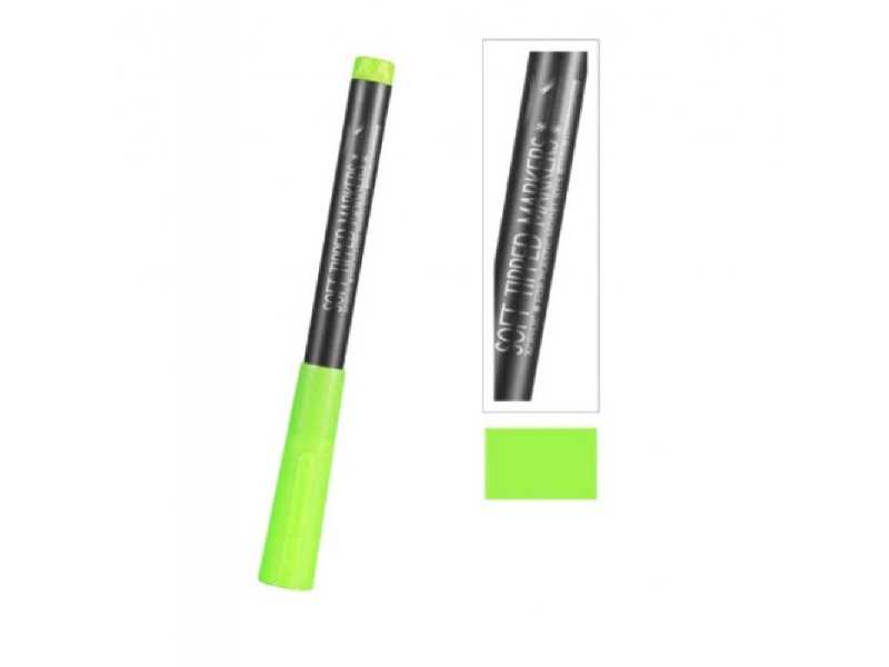 Mkf-01 Flourescent Green Soft Tipped Marker Pen - zdjęcie 1