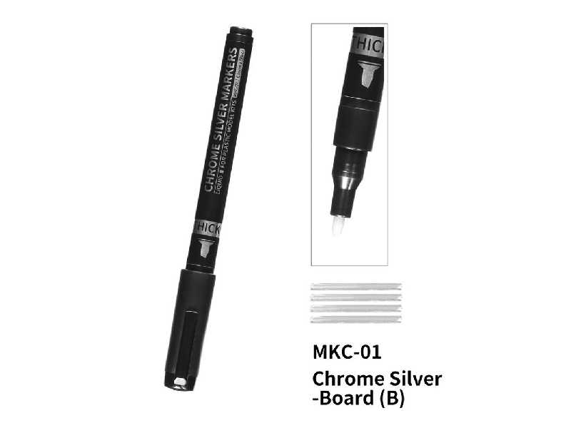Mkc-01 Chrome Silver Marker Pen Thick (2.5mm) - zdjęcie 1