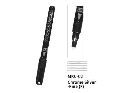 Mkc-02 Chrome Silver Marker Pen Fine (1.5mm) - zdjęcie 1