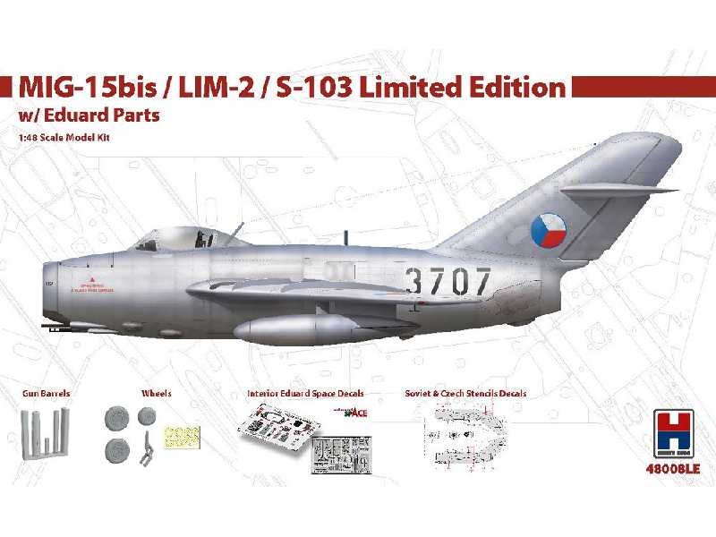 MIG-15bis / LIM-2 + Akcesoria Eduard - edycja limitowana - zdjęcie 1