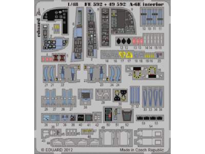  A-6E interior S. A. 1/48 - Kinetic - blaszki - zdjęcie 1