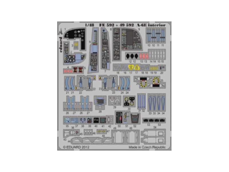  A-6E interior S. A. 1/48 - Kinetic - blaszki - zdjęcie 1