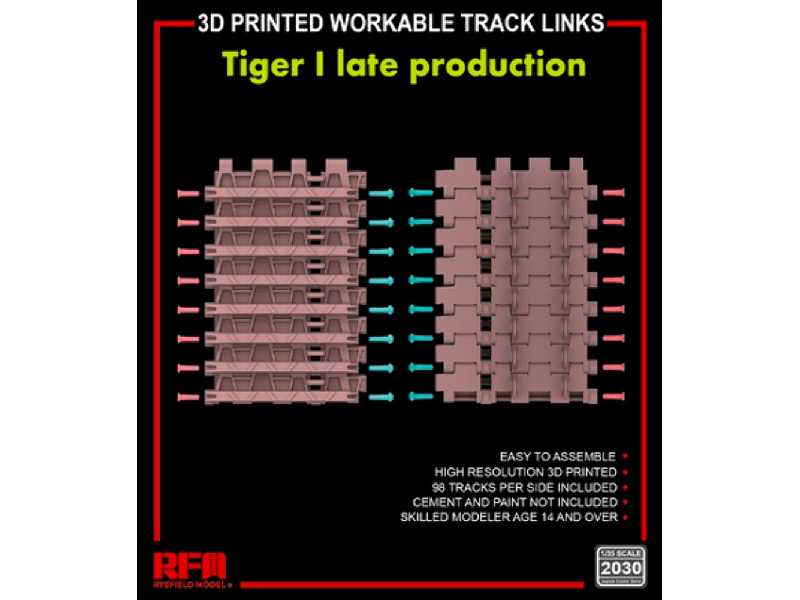 3d Printed Workable Track Links For Tiger I Late Production - zdjęcie 1