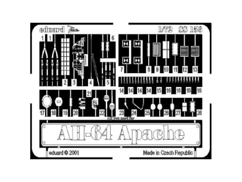  AH-64 1/72 - Academy Minicraft - blaszki - zdjęcie 1