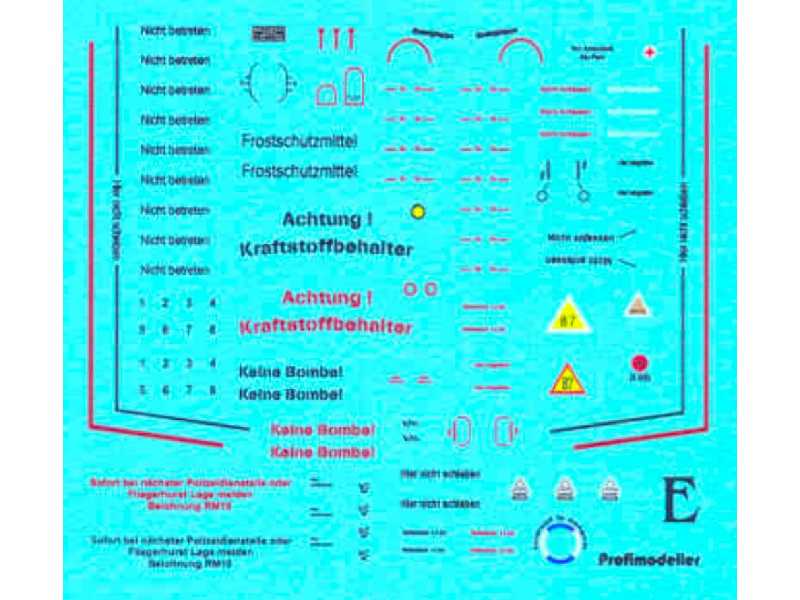 Me-109 E,g,f Stencils - zdjęcie 1