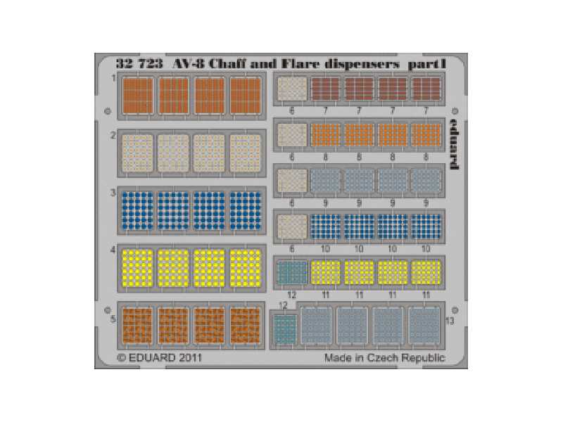 AV-8 Chaff and Flare dispensers 1/32 - Trumpeter - blaszki - zdjęcie 1 AV-8 Chaff and Flare dispensers 1/32 - Trumpeter - blaszki - zdjęcie 1