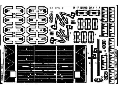  B-17E/ F/G bomb bay 1/72 - Academy Minicraft - blaszki - zdjęcie 1