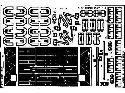  B-17E/ F/G bomb bay 1/72 - Academy Minicraft - blaszki - zdjęcie 2