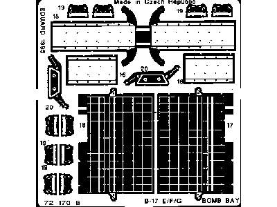 B-17E/ F/G bomb bay 1/72 - Academy Minicraft - blaszki - zdjęcie 3
