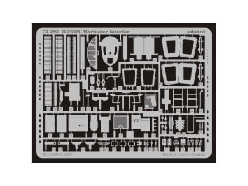 B-26B/ C interior 1/72 - Hasegawa - blaszki - zdjęcie 1 B-26B/ C interior 1/72 - Hasegawa - blaszki - zdjęcie 1
