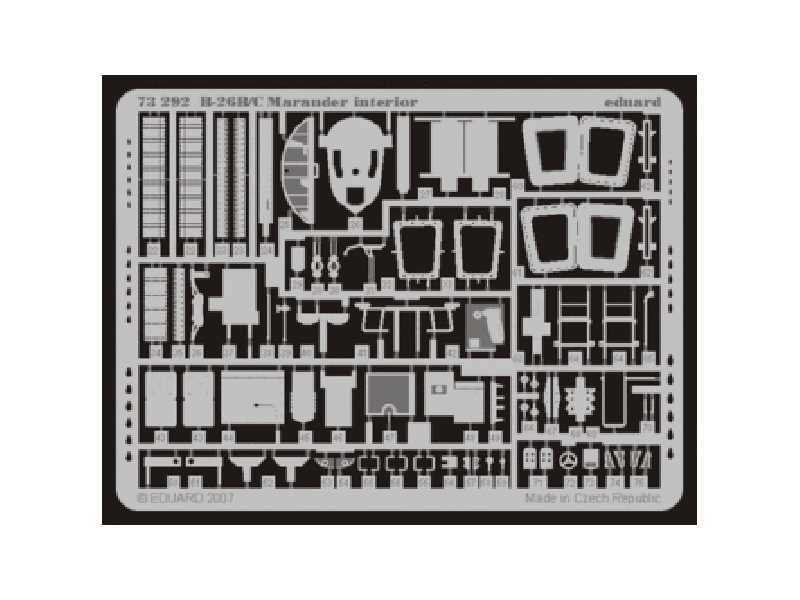  B-26B/ C interior 1/72 - Hasegawa - blaszki - zdjęcie 1