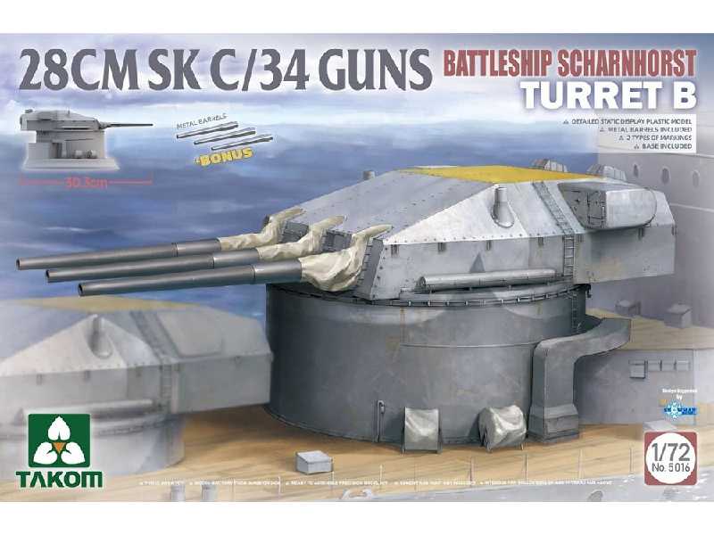 Wieża B pancernika Scharnhorst  - działa 28 cm SK C/34 - zdjęcie 1