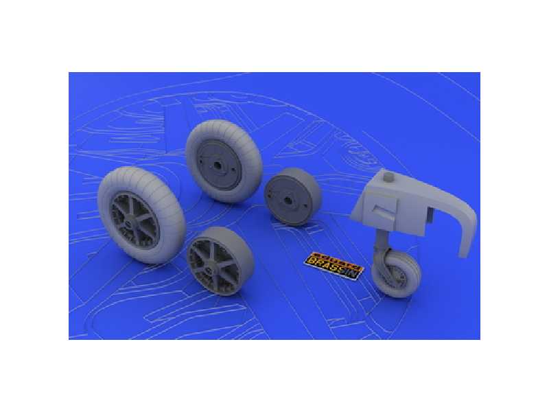 Bf 109E wheels 1/32 - Eduard - żywica i blaszki - zdjęcie 1 Bf 109E wheels 1/32 - Eduard - żywica i blaszki - zdjęcie 1
