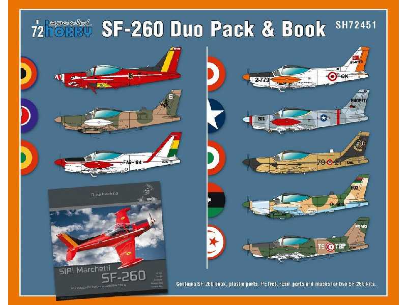 Siai-marchetti Sf-260 Duo Pack With Book - zdjęcie 1 Siai-marchetti Sf-260 Duo Pack With Book - zdjęcie 1