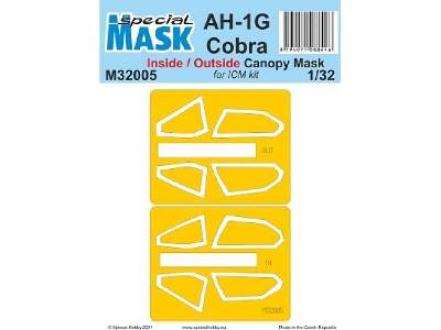 Ah-1g Cobra Inside / Outside Canopy Mask (For Icm Kit) - zdjęcie 1