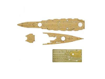 Toku-53 Ex-102 Wood Deck Seal For Ijn Battleship Kirishima (W/Ship Name Plate) - zdjęcie 2