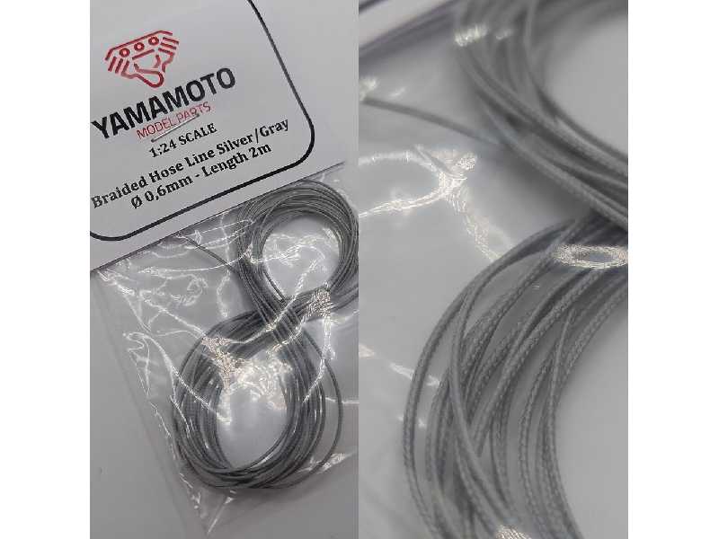 Braided Hose Line Silver/Gray 0,6mm 2 M - zdjęcie 1 Braided Hose Line Silver/Gray 0,6mm 2 M - zdjęcie 1