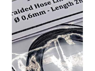 Braided Hose Line Black 0,6mm 2m - zdjęcie 2