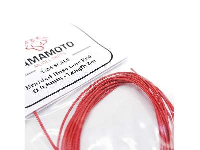 Braided Hose Line Red 0,8mm 2m - zdjęcie 1