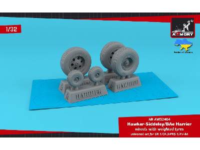 H.S. Harrier Gr.1/Gr.3/Frs.1/Av-8a Wheels W/ Weighted Tyres - zdjęcie 1