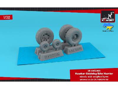 H.S. Harrier Gr.7/Gr.9/Av-8b Wheels W/ Weighted Tyres - zdjęcie 1