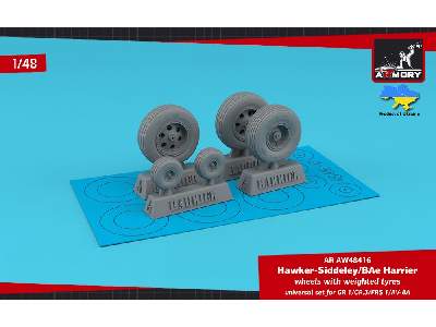 H.S. Harrier Gr.1/Gr.3/Frs.1/Av-8a Wheels W/ Weighted Tyres - zdjęcie 1