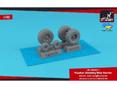 H.S. Harrier Gr.7/Gr.9/Av-8b Wheels W/ Weighted Tyres - zdjęcie 1