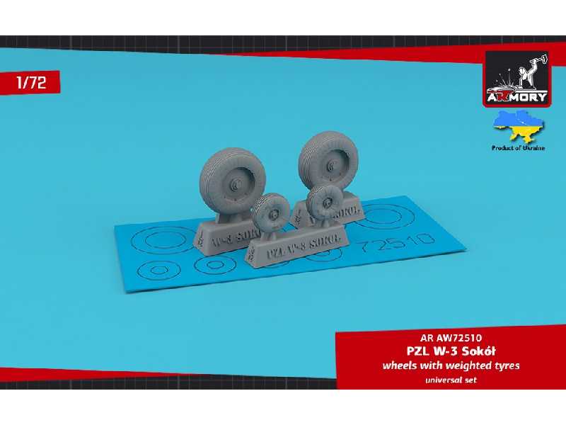 Pzl W-3 Sokół Wheels W/ Weighted Tires - zdjęcie 1 Pzl W-3 Sokół Wheels W/ Weighted Tires - zdjęcie 1